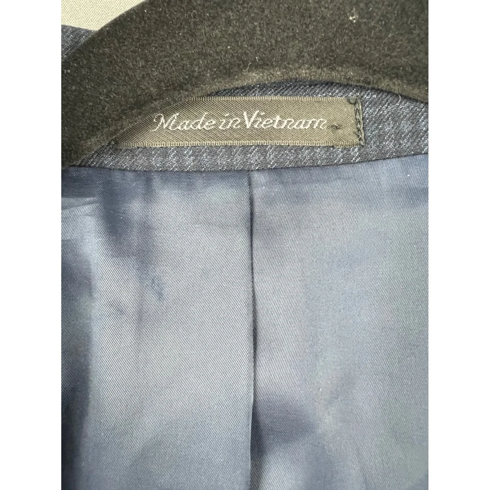 Van Heusen Flex Blazer Mens 42R Blue Plaid Slim Fit Sport Coat Exc 42 Regular